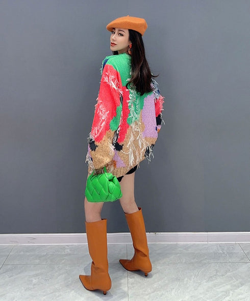 Colorful Jacquard Sweater